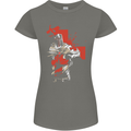 St Georges Day Knights Templar Crusader Womens Petite Cut T-Shirt Charcoal