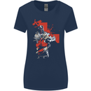 St Georges Day Knights Templar Crusader Womens Wider Cut T-Shirt Navy Blue