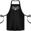 St Georges Day Roman Skull Wings Panther Cotton Apron 100% Organic Black