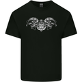 St Georges Day Roman Skull Wings Panther Kids T-Shirt Childrens Black