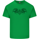 St Georges Day Roman Skull Wings Panther Kids T-Shirt Childrens Irish Green