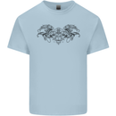 St Georges Day Roman Skull Wings Panther Kids T-Shirt Childrens Light Blue