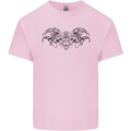 St Georges Day Roman Skull Wings Panther Kids T-Shirt Childrens Light Pink