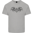 St Georges Day Roman Skull Wings Panther Kids T-Shirt Childrens Sports Grey