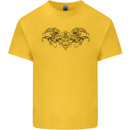 St Georges Day Roman Skull Wings Panther Kids T-Shirt Childrens Yellow