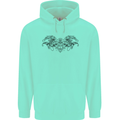 St Georges Day Roman Skull Wings Panther Mens 80% Cotton Hoodie Peppermint