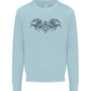 St Georges Day Roman Skull Wings Panther Mens Sweatshirt Jumper Light Blue