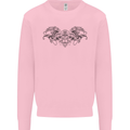 St Georges Day Roman Skull Wings Panther Mens Sweatshirt Jumper Light Pink
