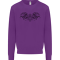 St Georges Day Roman Skull Wings Panther Mens Sweatshirt Jumper Purple