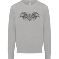 St Georges Day Roman Skull Wings Panther Mens Sweatshirt Jumper Sports Grey