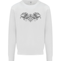 St Georges Day Roman Skull Wings Panther Mens Sweatshirt Jumper White