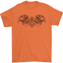 St Georges Day Roman Skull Wings Panther Mens T-Shirt Cotton Gildan Orange