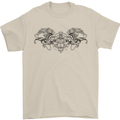 St Georges Day Roman Skull Wings Panther Mens T-Shirt Cotton Gildan Sand