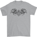 St Georges Day Roman Skull Wings Panther Mens T-Shirt Cotton Gildan Sports Grey