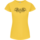 St Georges Day Roman Skull Wings Panther Womens Petite Cut T-Shirt Yellow
