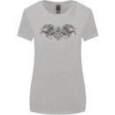 St Georges Day Roman Skull Wings Panther Womens Wider Cut T-Shirt Sports Grey