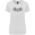 St Georges Day Roman Skull Wings Panther Womens Wider Cut T-Shirt White