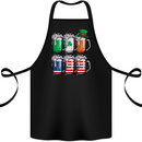 St Patricks Day Beer USA Irish American Cotton Apron 100% Organic Black