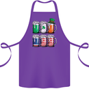 St Patricks Day Beer USA Irish American Cotton Apron 100% Organic Purple