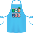 St Patricks Day Beer USA Irish American Cotton Apron 100% Organic Turquoise