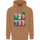 St Patricks Day Beer USA Irish American Mens 80% Cotton Hoodie Caramel Latte