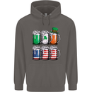 St Patricks Day Beer USA Irish American Mens 80% Cotton Hoodie Charcoal