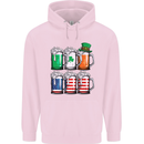 St Patricks Day Beer USA Irish American Mens 80% Cotton Hoodie Light Pink