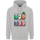 St Patricks Day Beer USA Irish American Mens 80% Cotton Hoodie Sports Grey