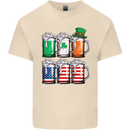 St Patricks Day Beer USA Irish American Mens Cotton T-Shirt Tee Top Natural