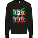 St Patricks Day Beer USA Irish American Mens Sweatshirt Jumper Black