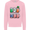 St Patricks Day Beer USA Irish American Mens Sweatshirt Jumper Light Pink