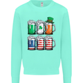 St Patricks Day Beer USA Irish American Mens Sweatshirt Jumper Peppermint