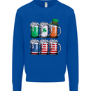 St Patricks Day Beer USA Irish American Mens Sweatshirt Jumper Royal Blue