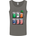 St Patricks Day Beer USA Irish American Mens Vest Tank Top Charcoal