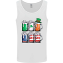 St Patricks Day Beer USA Irish American Mens Vest Tank Top White
