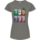 St Patricks Day Beer USA Irish American Womens Petite Cut T-Shirt Charcoal