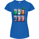 St Patricks Day Beer USA Irish American Womens Petite Cut T-Shirt Royal Blue