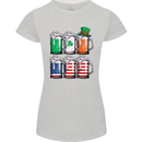 St Patricks Day Beer USA Irish American Womens Petite Cut T-Shirt Sports Grey