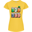 St Patricks Day Beer USA Irish American Womens Petite Cut T-Shirt Yellow