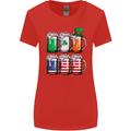 St Patricks Day Beer USA Irish American Womens Wider Cut T-Shirt Red