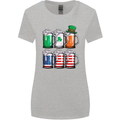 St Patricks Day Beer USA Irish American Womens Wider Cut T-Shirt Sports Grey