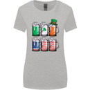 St Patricks Day Beer USA Irish American Womens Wider Cut T-Shirt Sports Grey