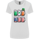 St Patricks Day Beer USA Irish American Womens Wider Cut T-Shirt White