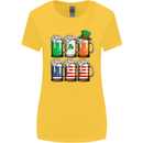 St Patricks Day Beer USA Irish American Womens Wider Cut T-Shirt Yellow