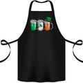 St Patricks Day Beer USA Irish Funny Cotton Apron 100% Organic Black