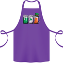 St Patricks Day Beer USA Irish Funny Cotton Apron 100% Organic Purple