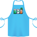St Patricks Day Beer USA Irish Funny Cotton Apron 100% Organic Turquoise