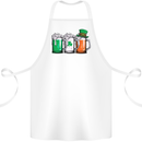 St Patricks Day Beer USA Irish Funny Cotton Apron 100% Organic White