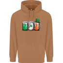 St Patricks Day Beer USA Irish Funny Mens 80% Cotton Hoodie Caramel Latte