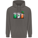 St Patricks Day Beer USA Irish Funny Mens 80% Cotton Hoodie Charcoal